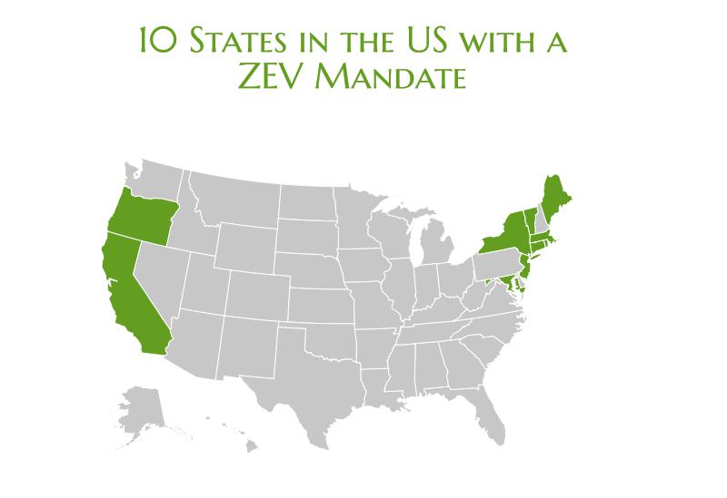 Who has adopted a ZEV mandate?
